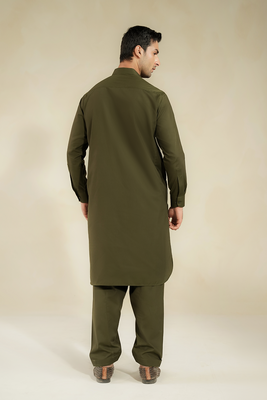 MEN SHALWAR KAMEEZ | REGAL OLIVE
