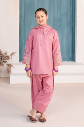Embroidered 3PC | Dusty Rose