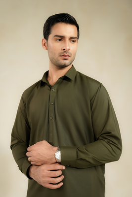 MEN SHALWAR KAMEEZ | REGAL OLIVE