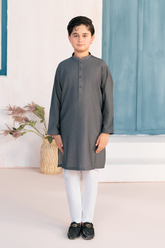 Charcoal Grey | Kids - Kurta Trouser