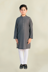 Boys - Kurta Trouser | Charcoal Grey