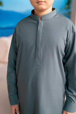 Slate Grey | Kids - Shalwar Kameez