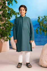Deep Pine Green | Kids - Kurta Trouser