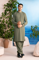 Olive Green | Shalwar Kameez