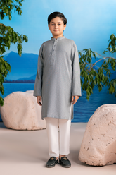 Dove Grey | Kids - Kurta Trouser
