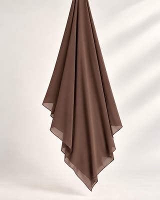 COCOA CHIFFON SCARF