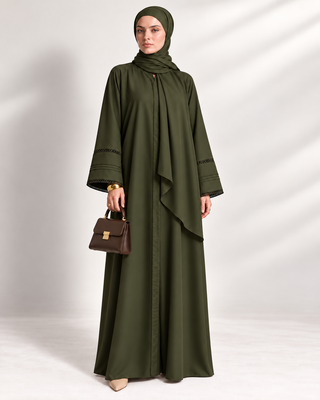 The Forest Pleat Abaya