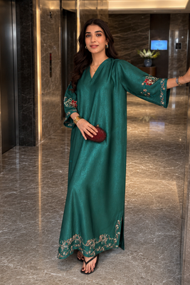 Emerald Bloom Kaftan