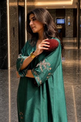 Emerald Bloom Kaftan