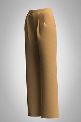 Pleated Mousse Wide Pant