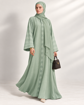 The Striped Crinkle Abaya