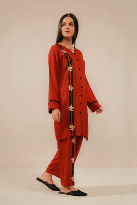 EMBROIDERED CO-ORD | RUBY