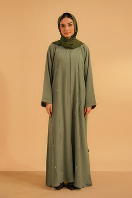 Embellished Abaya | Sage Green