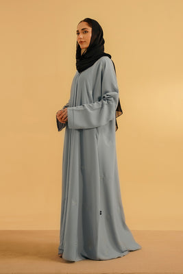 Embroidered Abaya | Sky Blue