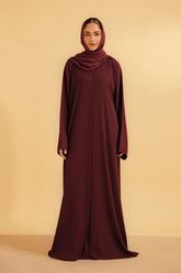 Textured Abaya | Maroon