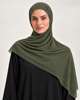 Olive Jersey Scarf