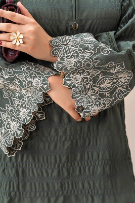 Olivia — Olive Embroidered Co-ord Set