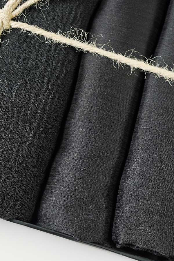 Black Monochrome Hijab - Pack of Six