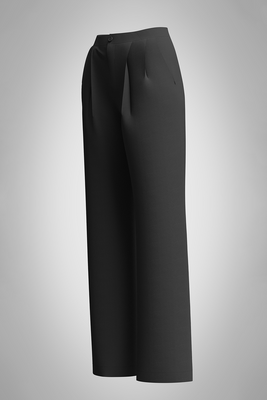 Pleated Kohl Wide Pant