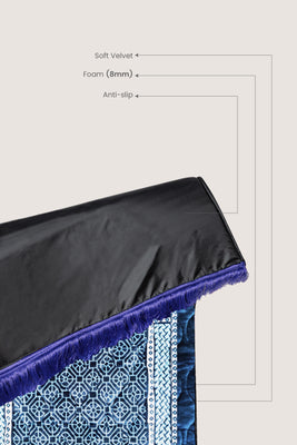 Prayer Mat Graceful Hues | Blue | Cushioned