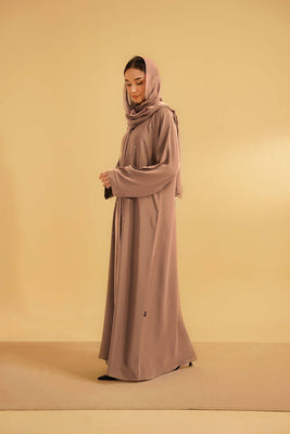 Embellished Abaya Set | Dusty Rose