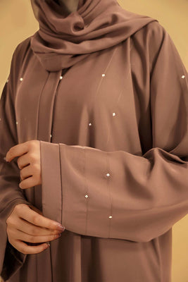 Embellished Abaya | Dusty Rose