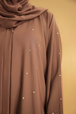 Embellished Abaya Set | Dusty Rose