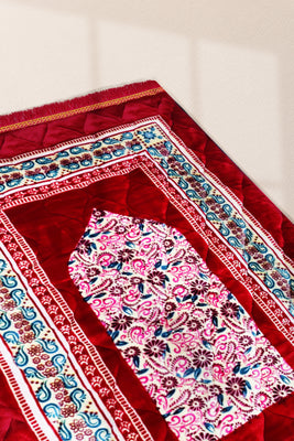 Prayer Mat Graceful Hues | Maroon | Cushioned