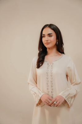 EMBROIDERED CO-ORD | IVORY WHITE
