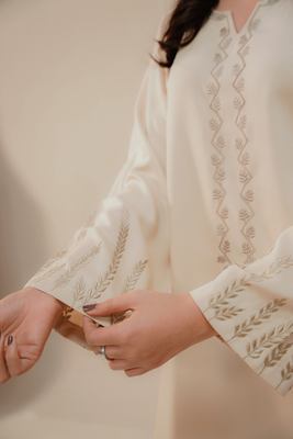 EMBROIDERED CO-ORD | IVORY WHISPER