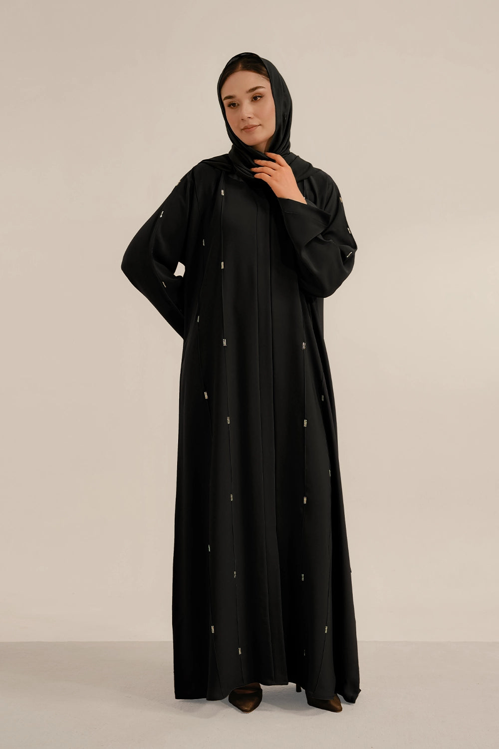 Embellished Abaya Set | Black