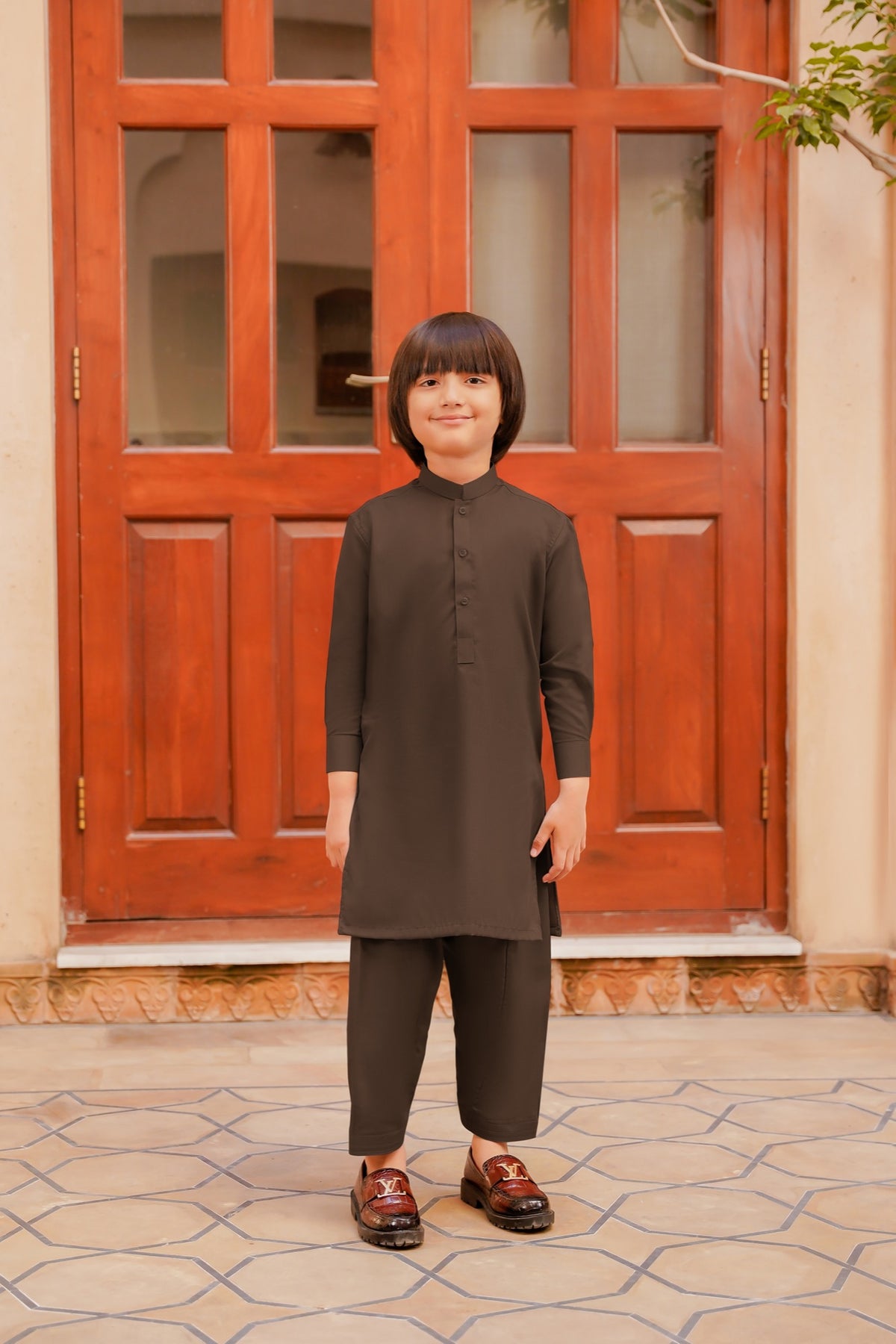 SHALWAR KAMEEZ FOR KIDS | MOCHA BROWN