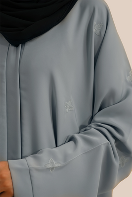 Embroidered Abaya Set | Sky Blue