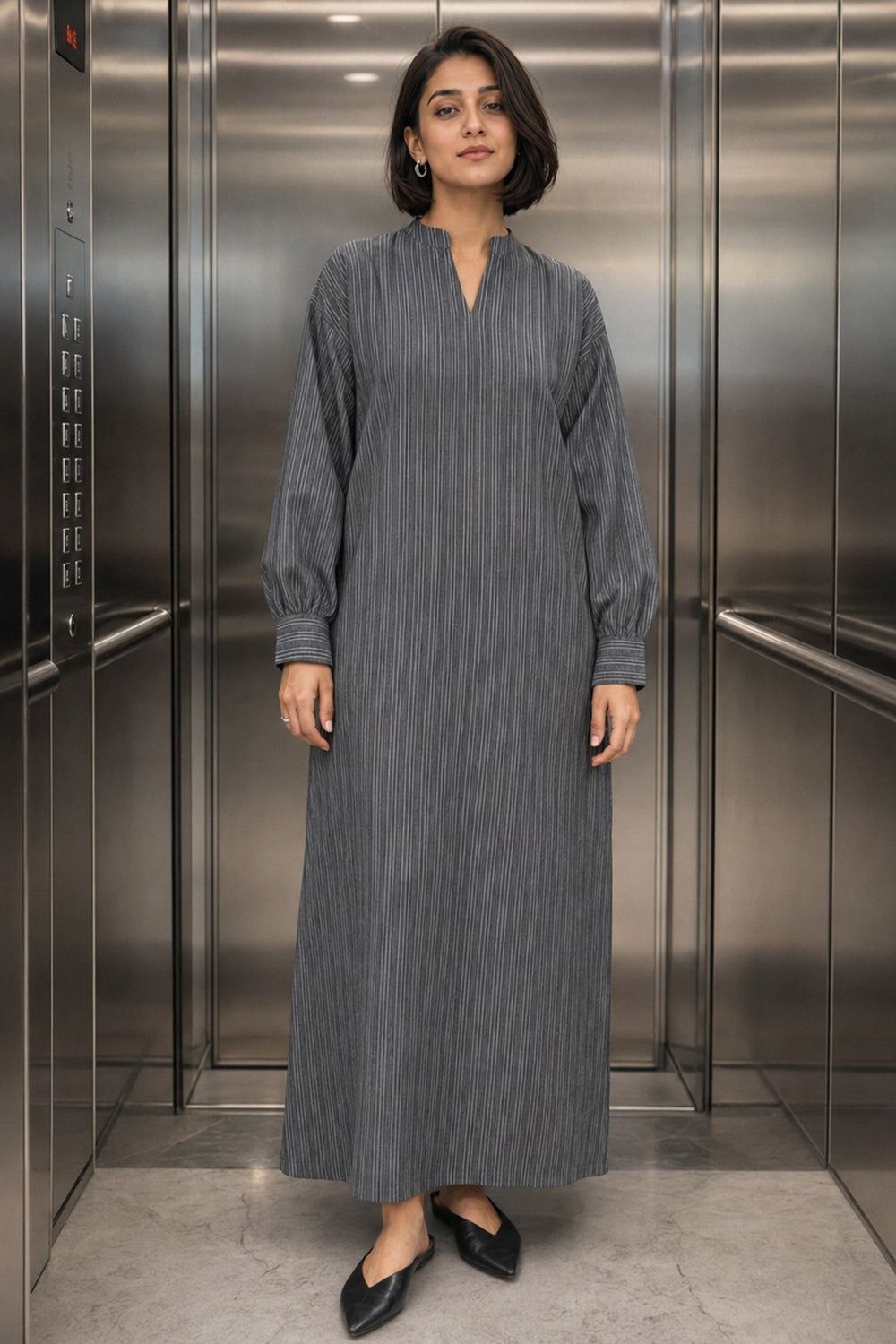 Ticking Striped Kaftan
