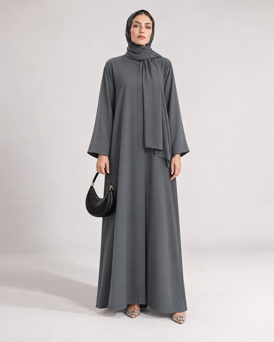 The Grey Column Abaya 1122