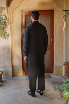 SHALWAR KAMEEZ FOR MEN | JET BLACK