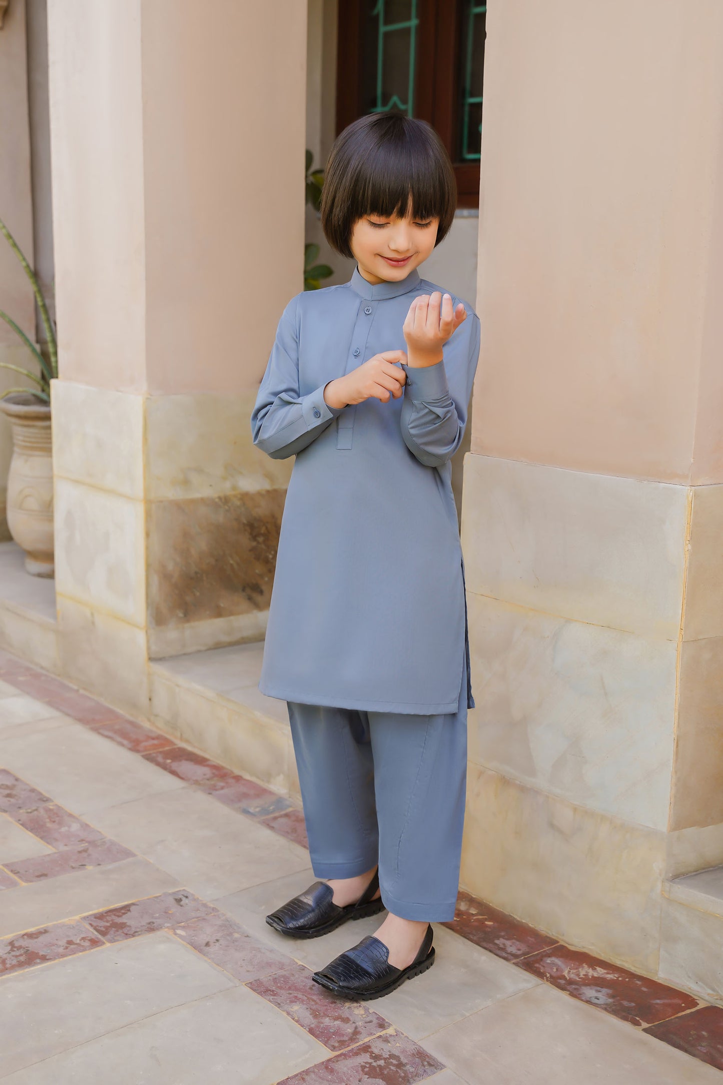 SHALWAR KAMEEZ FOR KIDS | PEBBLE GREY
