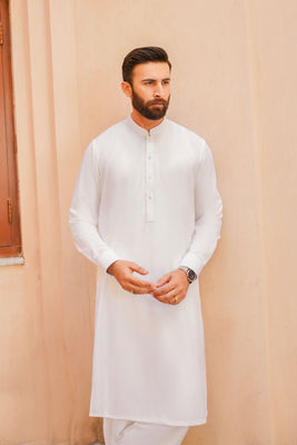 SHALWAR KAMEEZ FOR MEN | IVORY WHITE - BOSKI