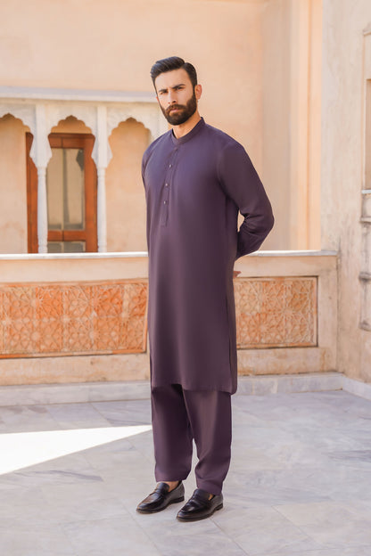 SHALWAR KAMEEZ FOR MEN | GRAPHITE GREY - COTTON