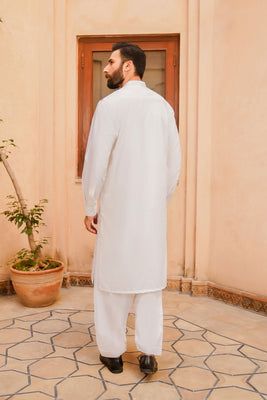 SHALWAR KAMEEZ FOR MEN | IVORY WHITE - BOSKI