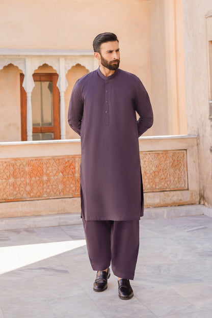 SHALWAR KAMEEZ FOR MEN | GRAPHITE GREY - COTTON