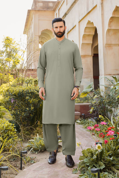 SHALWAR KAMEEZ FOR MEN | KHAKI GREEN