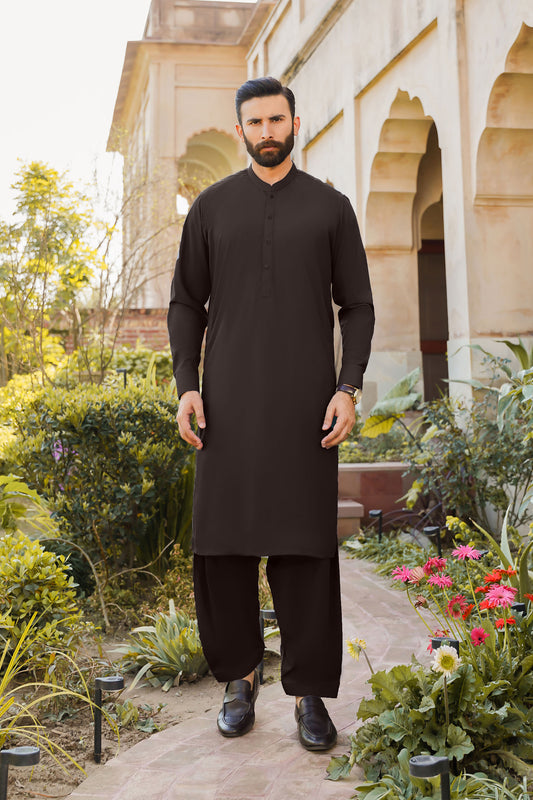 SHALWAR KAMEEZ FOR MEN | VALVET BROWN 1800