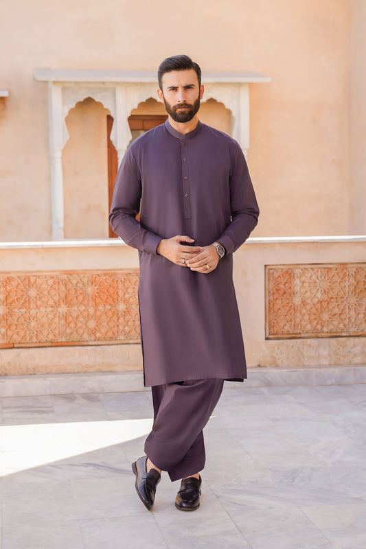 SHALWAR KAMEEZ FOR MEN | GRAPHITE GREY - COTTON