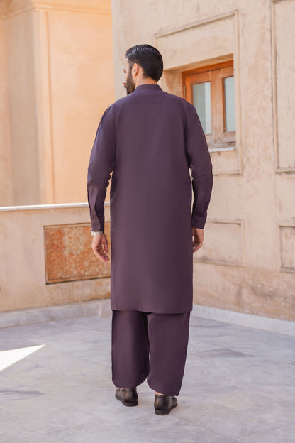 SHALWAR KAMEEZ FOR MEN | GRAPHITE GREY - COTTON