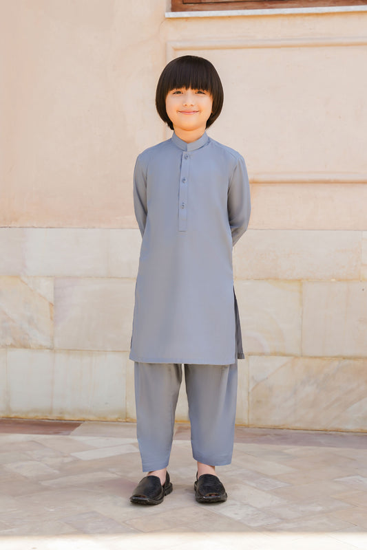 SHALWAR KAMEEZ FOR KIDS | PEBBLE GREY