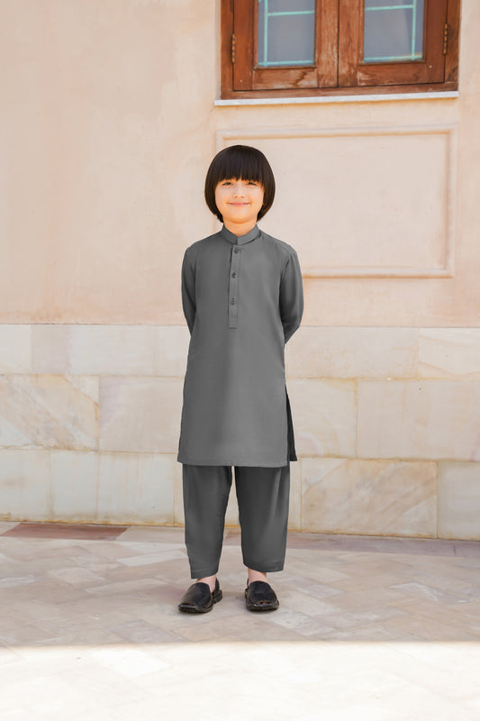 SHALWAR KAMEEZ FOR KIDS | PEBBLE GREY