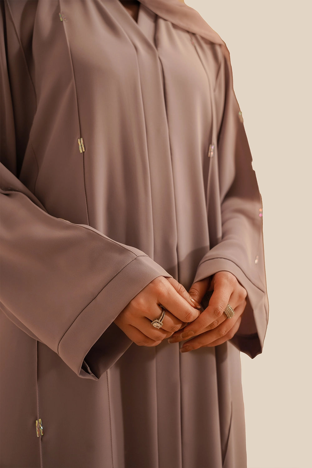 Embellished Abaya Set | Lilac