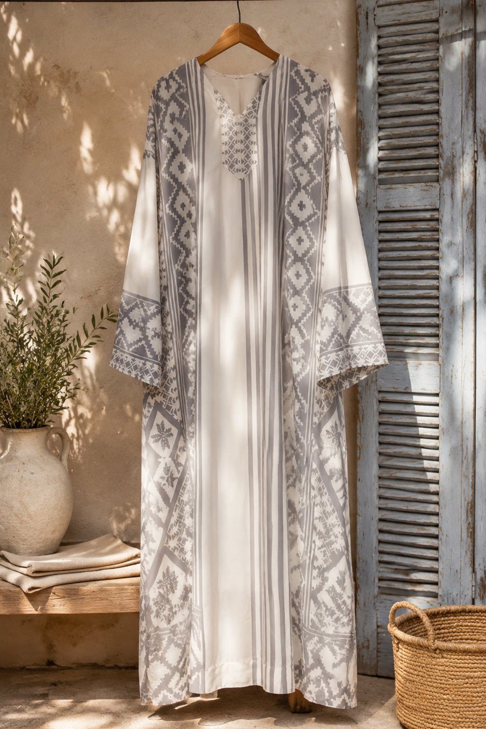 Mono Trellis Kaftan