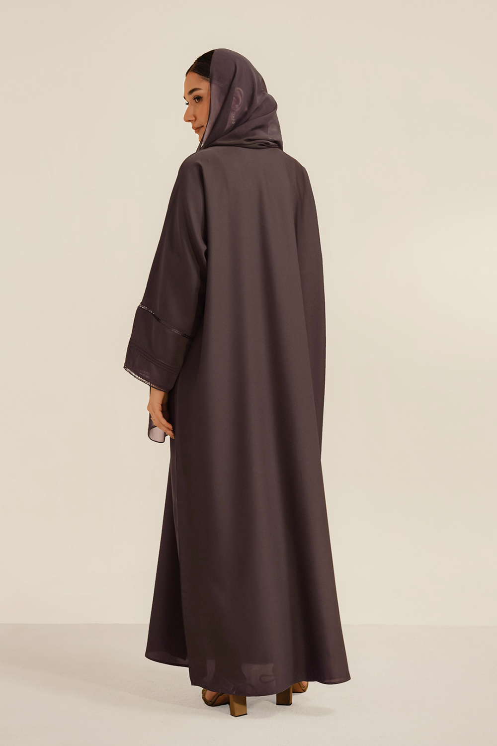 Basic Pleat Abaya Set | Lavender